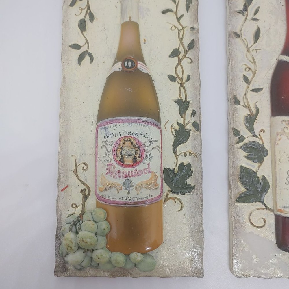 Rustic wine bottle grape vine home decor plaques - Picture 3 of 10